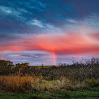 Last night when we left the last house where we took food for families in need, the sky greeted us with a spectacular image.  A piece of rainbow fixed at the point where we ended our mission for yesterday. #romania #skycolors #rainbow #spectacular #eveningskies #landscapelovers #naturebrilliance #sky #skycolors